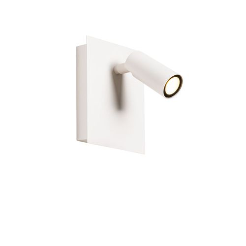 Qazqa Moderne Applique Murale D'extérieur Moderne Blanche Avec Led Ip54 - Simon Acier Blanc Rectangulaire / Jardin / Luminaire / Lumiere / Éclairage Led (Non Remplaçable) Max. 1 X 3.6 Watt