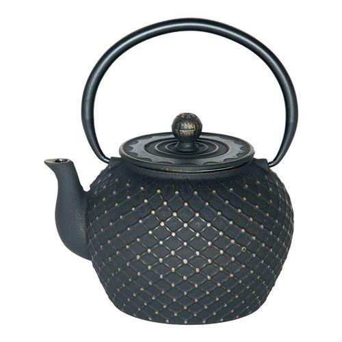 Théière okinawa en fonte avec filtre 1,2l noir