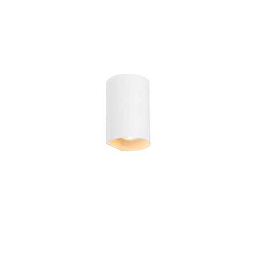 Qazqa Design Applique Murale Design Blanc - Sabbir Aluminium Blanc Cylindre / Éclairage Dessus Dessous / Luminaire / Lumiere / Intérieur / Salon / Cuisine Gu10 Max. 2 X 50 Watt