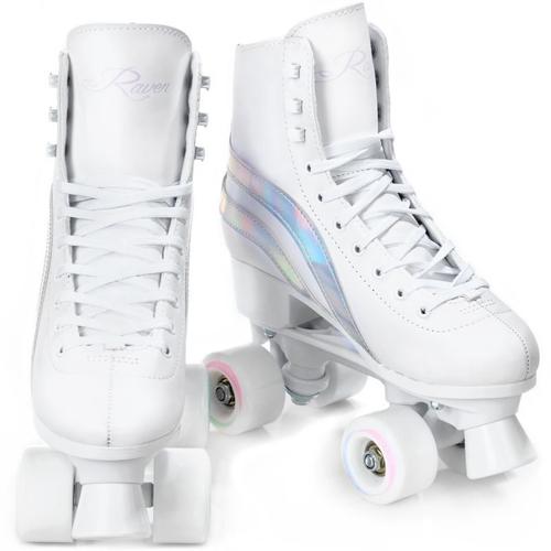 Patin A Roulettes Milla Raven Roller Quad Adulte Mixte 39 Blanc/Argent