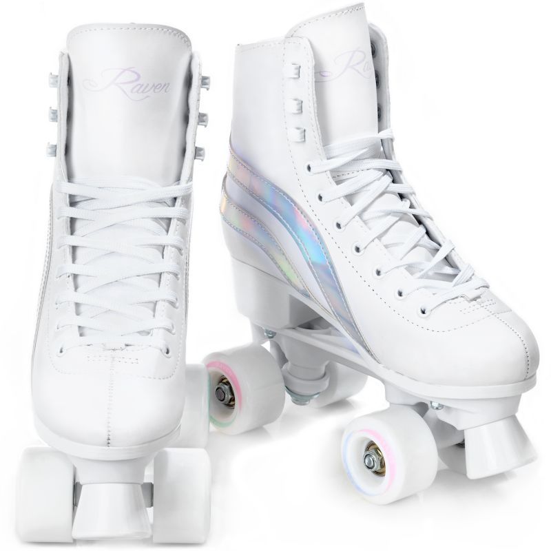 Patin A Roulettes Milla Raven Roller Quad Adulte Mixte 41 Blanc/Argent