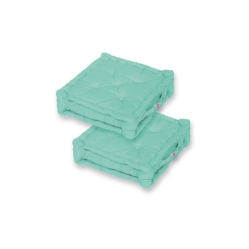 Coussin De Sol Lot De 2 - 50 X 50 Cm Vert Mint