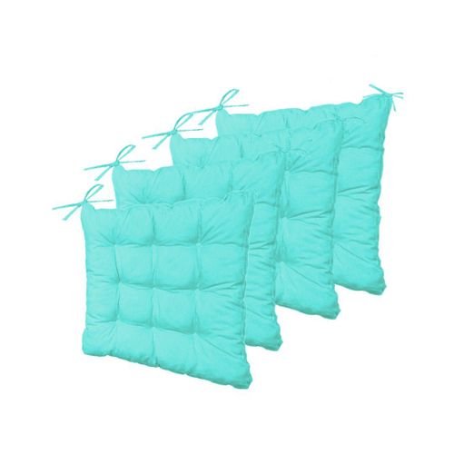Lot De 4 Galettes De Chaise 40 X 40 Cm - Bleu Caraïbes