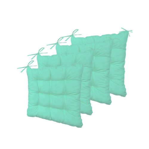 Lot De 4 Galettes De Chaise 40 X 40 Cm - Vert Mint