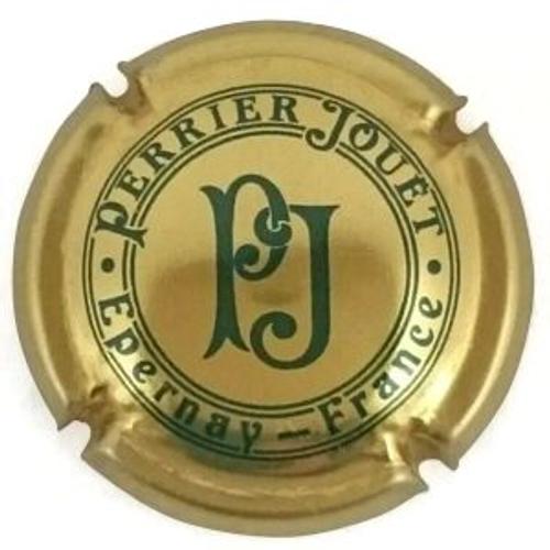 Capsule De Champagne - Muselet - Maison Perrier Jouet 062. Couleur Or Lettres Vertes. Parfait État.