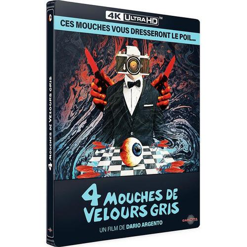 4 Mouches De Velours Gris - 4k Ultra Hd - Édition Steelbook Limitée