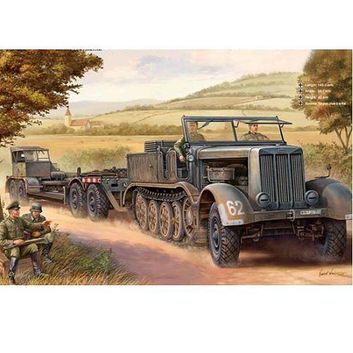Maquette Half-Track Allemand Sd.Kfz.9 (18t) Avec Remorque Sd.Ah.116-Trumpeter