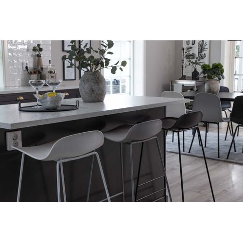 Tabouret De Bar En Acier Et Plastique Wave (Lot De 2)