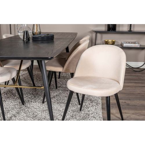 Chaise En Velours Avec Pieds En Acier Velvet (Lot De 2)