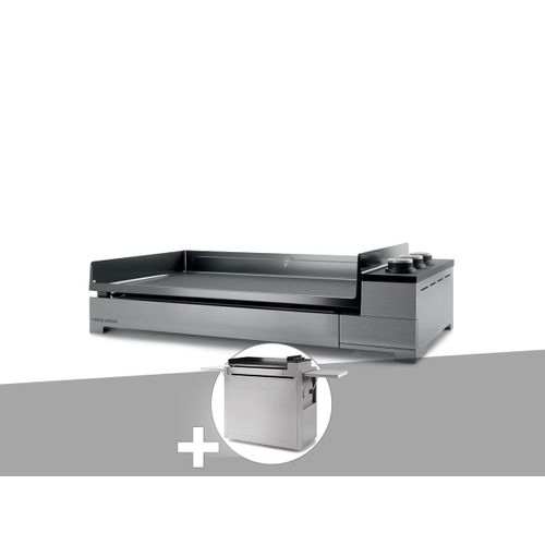 Plancha gaz Premium 75 inox avec chariot - FORGE ADOUR