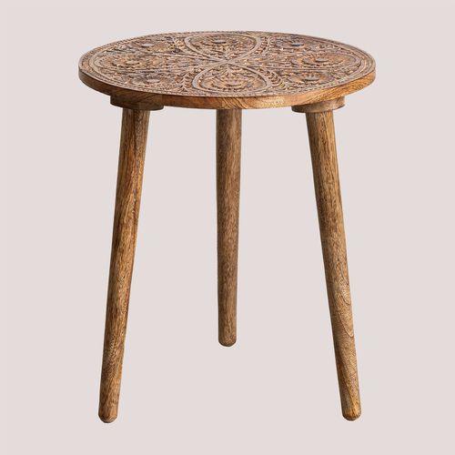 Table D'appoint Ronde En Bois De Manguier (Ø40 Cm) Nanup Bois De Mangue