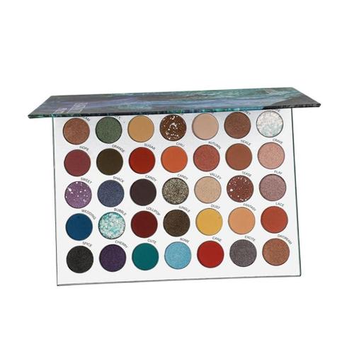 Palette De Maquillage Professionnel, Grand Fard À Paupières Coloré, 35 Couleurs, Néon Brillant, Paillettes, Mat, Scintillant 