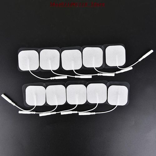 Stimulateur De Nerfs En Gel De Silicone, Électrodes De Thérapie Numérique, Machine De Massage, Prise De 2mm, 4x4cm, 10 Pièces/Lot 
