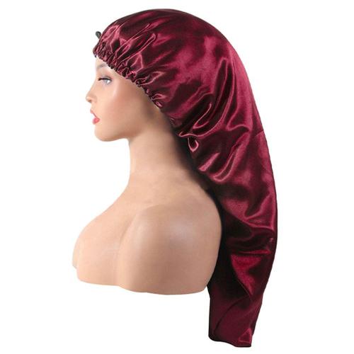 Bonnet De Sommeil Doux Et Élastique, Pour Cheveux Longs Et Bouclés 