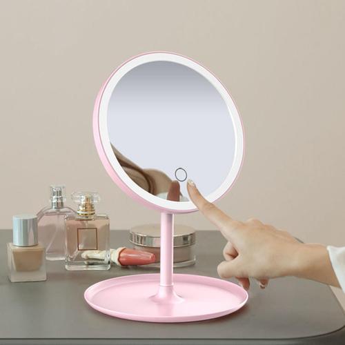 Miroir De Maquillage Led Éclairé Usb, Miroir De Voyage Cosmétique Pour Le Rasage 