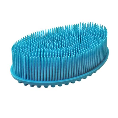 Brosse Bleue Douce En Silicone Pour Le Corps, Gommage, Bain, Douche De Bébé, Lavage, Gants Exfoliants, Gommage Des Pieds 