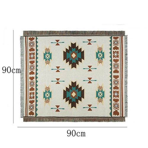 Couverture De Canapé Géométrique De Style Ethnique, Tapisserie En Coton Doux Et Chaud, Couverture De Canapé Légère Pour Printemps Et Automne