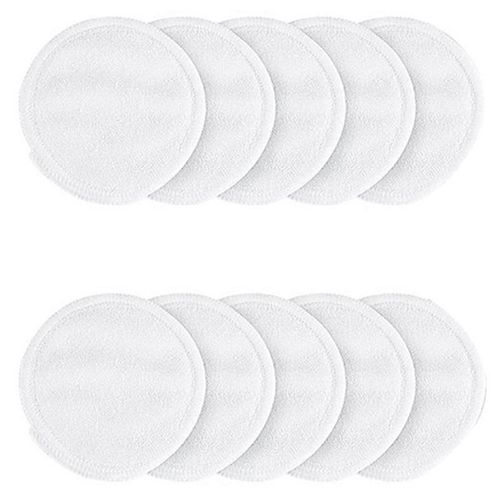 Tampons Démaquillants Lavables En Coton, 10 Pièces, Lingettes Nettoyantes Réutilisables Pour Le Visage, Microfibre Bambou Naturel, Soins Pour La Peau 