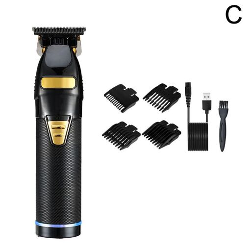 Rasoir/tondeuse Professionnel Sans Fil Pour Hommes CKEYIN - 2 Têtes, Recharge USB, Couleur Dorée - Neuf