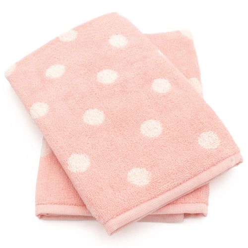 Lot De 2 Torchons De Cuisine Éponge 50x50 Cm Coton Spot Ii Rose