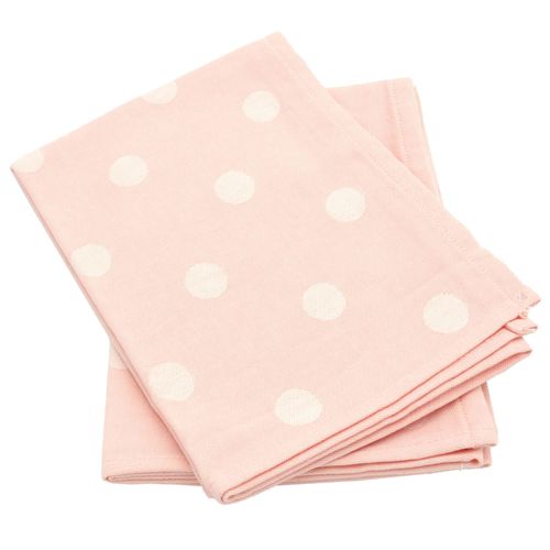 Lot De 2 Torchons De Cuisine Toile 50x70 Cm Coton Spot Ii Rose