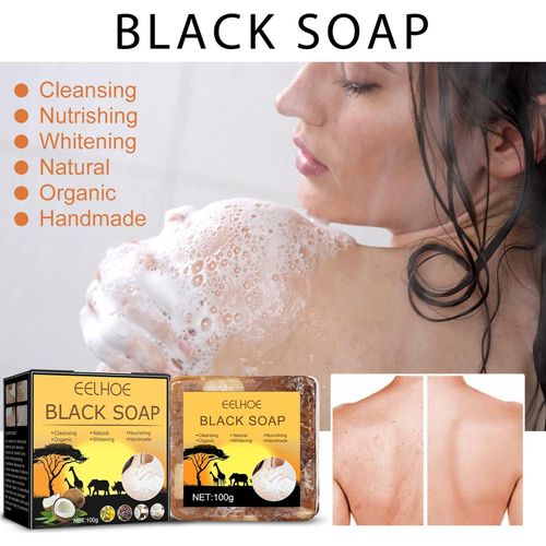Savon Noir Africain 110g, Beurre De Karité Biologique Fait À La Main, Traitement Du Visage Anti-Revolver, Acné, Soin Hydratant Pour La Peau Et Le Corps 