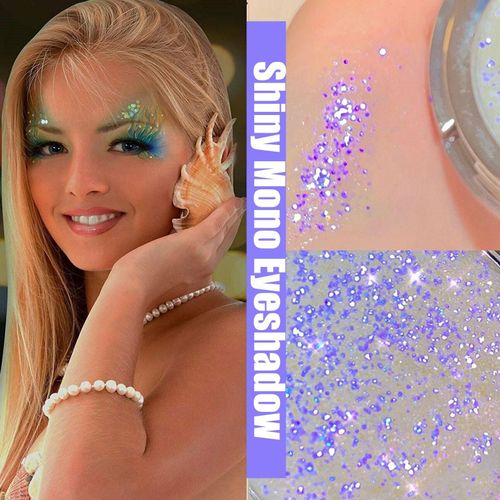 Ombre À Paupières Scintillante De Couleur Unique, Paillettes Fluorescentes Pour Le Visage, Cosmétiques De Fête, Maquillage De Nuit, W3q0 