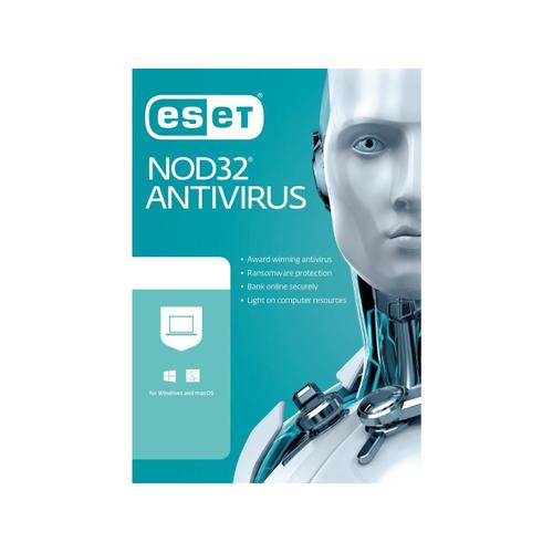 Eset Nod32 Antivirus 2023 - 3 Ans - 1 Post - Licence Officielle - Windows/Mac