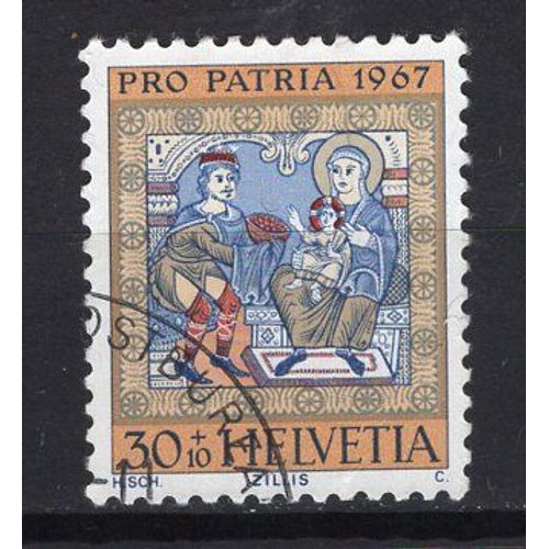 Suisse 1967 Pour La Patrie Noel L'adoration Des Mages Oblitere