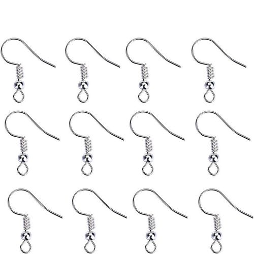 Crochet D'oreille Pour Boucle D'oreille 100 Pcs Argent