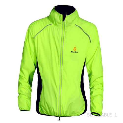 Vélo Vélo Vélo De Sport En Vêtements Coupe-Vent Manteau À Manches Longues Jersey L Vert