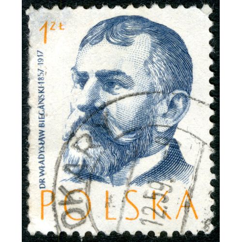 Timbre Oblitéré Polska, Dr Wladyslaw Bieganski, 1857- 1917, 1 Zl