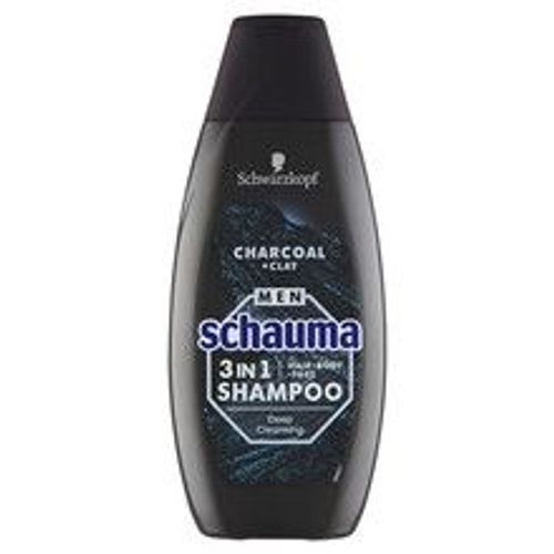 Schwarzkopf Professional - Schauma Men Charocal + Clay Hair Body Face Shampoo - Shampoo For Men 3in1 400ml 