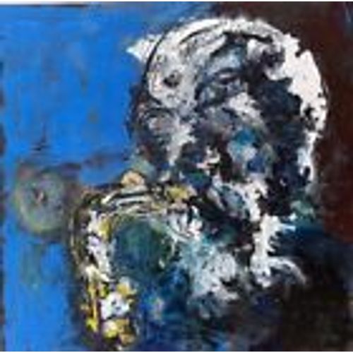 Toile Peinture Tableau Musiciens Jazz Musique 80x80cm - Charlie "Bird" Parker Par Arena