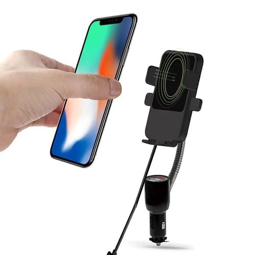 Chargeur Sans Fil 10w, Allume Cigare Qi À Double Usb, Pour Voiture Intelligente Avec Support De Téléphone Et Indicateur De Charge