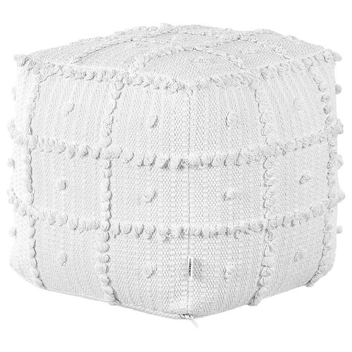 Pouf Harnai Blanc Coton