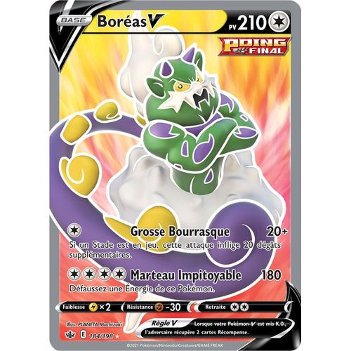 Pokémon - Boréas V - 184/198 Set Règne De Glace Fr