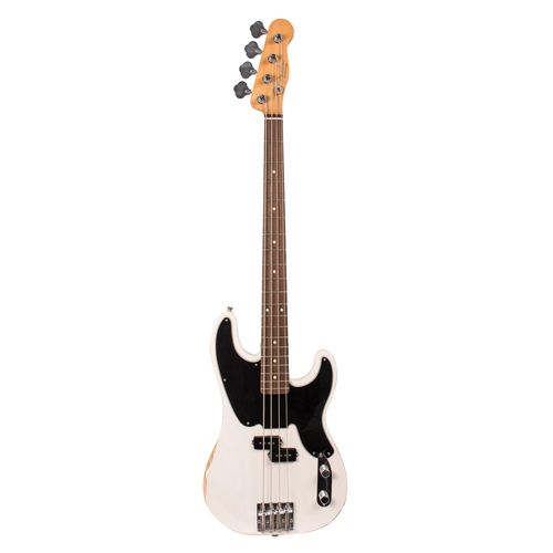 Fender Mike Dirnt Road Worn Precision Bass - Touche Palissandre - White Blonde (+ Étui)