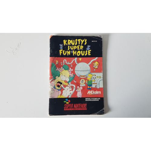 Krusty Fun House Super Nintendo Manuel Notice Version Francaise