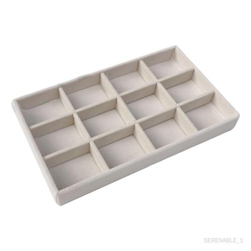 Empilable Bijoux Plateau Organisateur Grande Vitrine Boîte De Rangement Boîte Flocage Tissu Conteneur Bracelet Présentoir Pour Boucles D'oreilles Modèle E