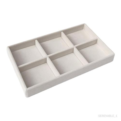 Empilable Bijoux Plateau Organisateur Grande Vitrine Boîte De Rangement Boîte Flocage Tissu Conteneur Bracelet Présentoir Pour Boucles D'oreilles Modèle C