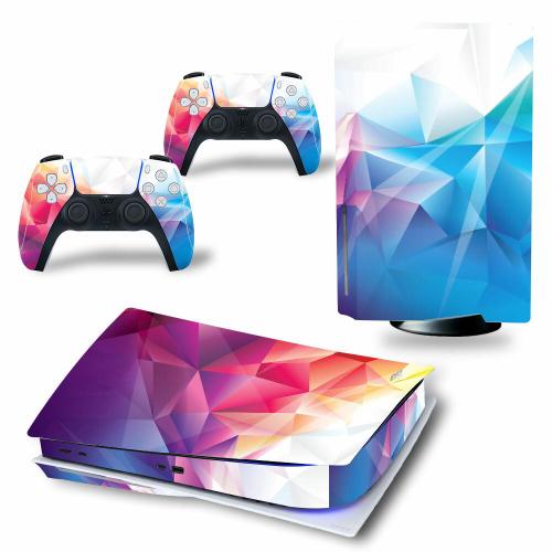 Skin Sticker Decal Cover Protector Cover Skin Pour Playstation 5 Game Console Et 2 Controllers Ps5 Disk Optical Drive Version - Tn-Ps5disk-3000