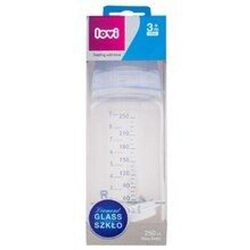 Lovi - Baby Shower Glass Bottle Blue - Sklen¿Ná Láhev S Dynamickou Savi¿Kou 250 Ml 