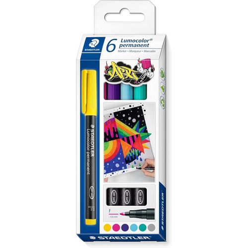 Staedtler Marqueur Permanent 318f Lumocolor, ¿Tui De 6
