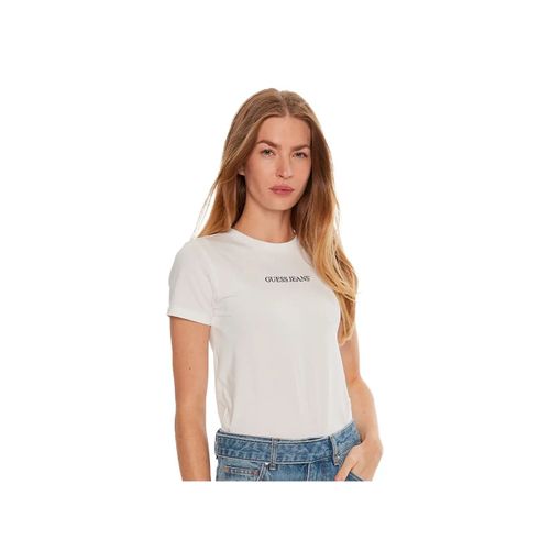 T Shirt Guess Print G Femme Blanc