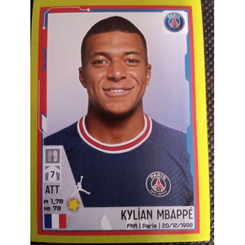 Foot 2022 Paris N°356 Kylian Mbappe - Image Sticker Vignette Panini