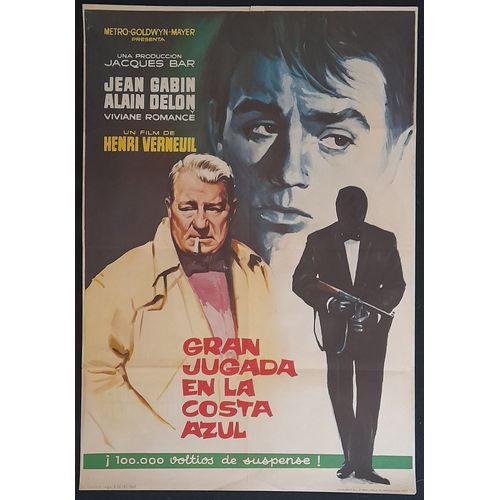Jean Gabin * Alain Delon * Mélodie En Sous-Sol * Film 1963 Henri Verneuil - Affiche Originale De Cinéma Espagnole - 100x69 Cm - Original Movie Poster * Viviane Romance *