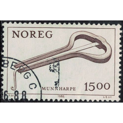 Norvège 1982 Oblitéré Used Munnharpe Instrument Musical Harpe Buccale Y&t No 820 Su