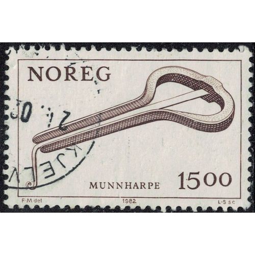 Norvège 1982 Oblitéré Used Munnharpe Instrument Musical Harpe Buccale Y&t No 820 Su