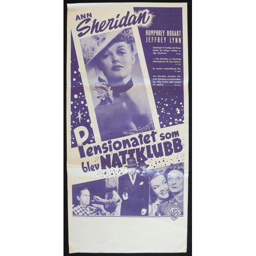 Humphrey Bogart * Rendez-Vous A Minuit - It All Came True * Film 1940 Lewis Seiler * Affiche De Cinéma Originale Suédoise 33x70cm *Original Movie Poster * Humphrey Bogart ; Ann Sheridan ; Jeffrey Lynn